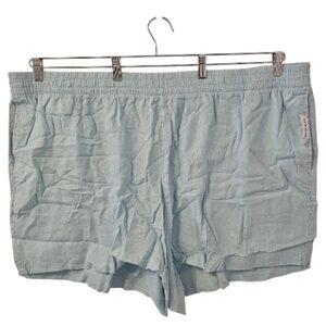 Blue Old Navy Women's High-Waist Linen-Blend Shorts
